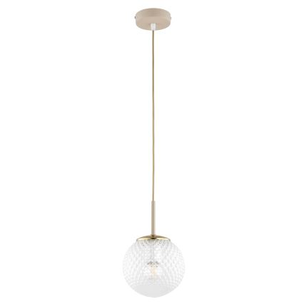 Brilagi - Pendel på kabel STELLA 1xE27/60W/230V Ø 15 cm beige/guld