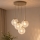 Brilagi - Pendel på kabel STELLA 4xE27/60W/230V beige/guldfarvet