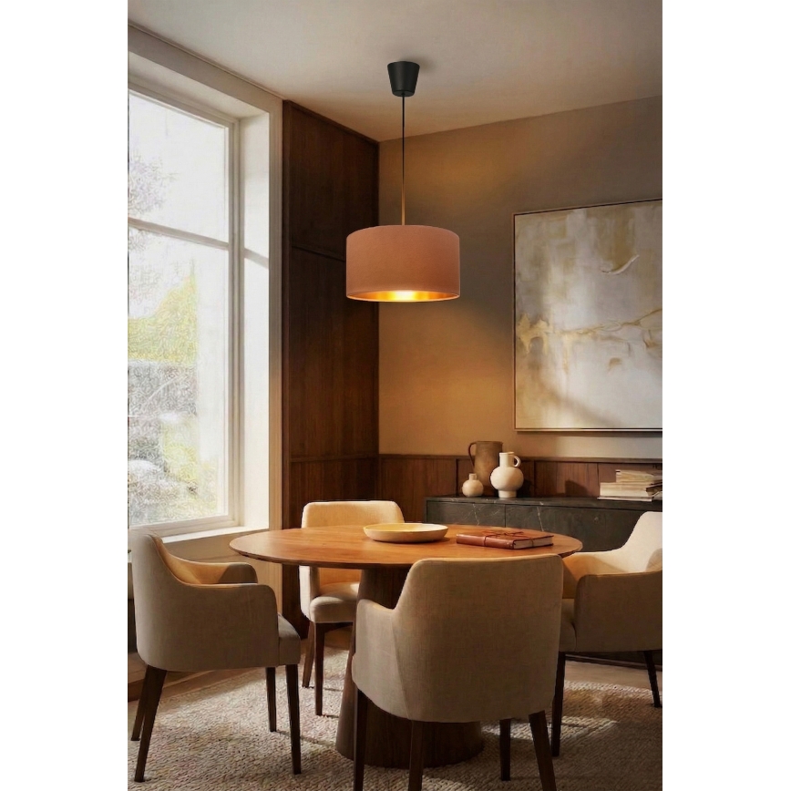 Brilagi - Pendel på kabel VELVET 1xE27/60W/230V Ø 40 cm beige/guld