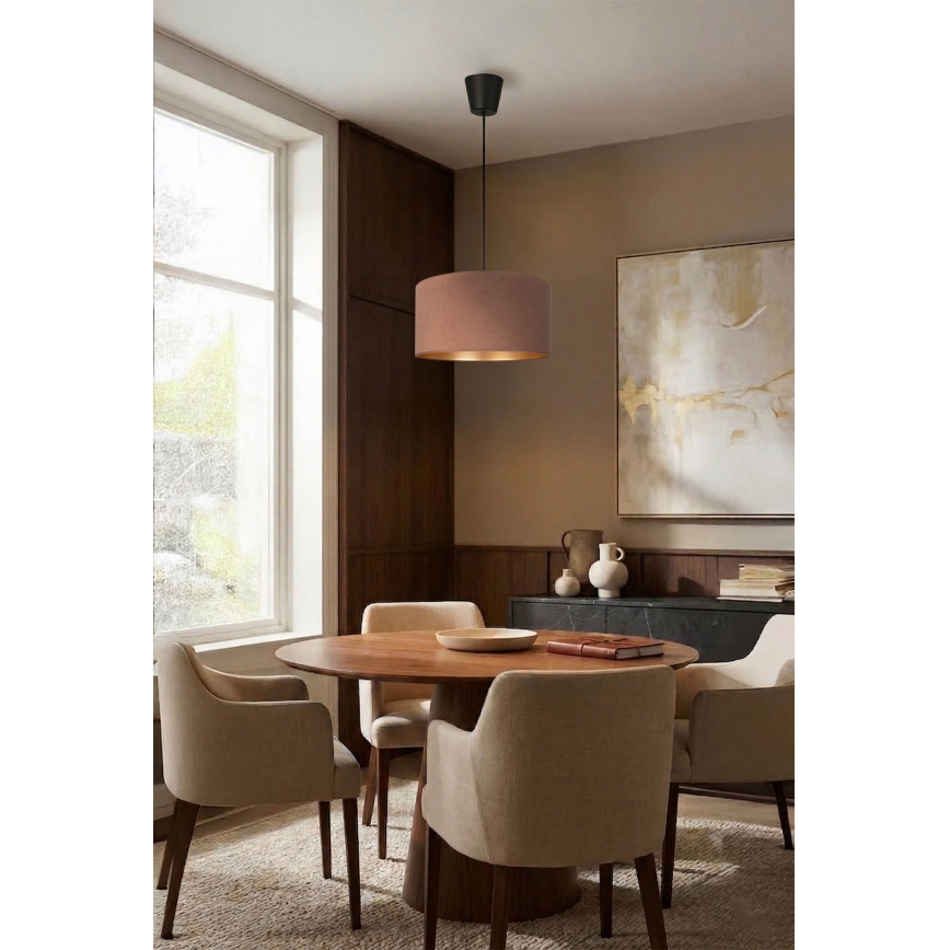 Brilagi - Pendel på kabel VELVET 1xE27/60W/230V Ø 40 cm beige/guld
