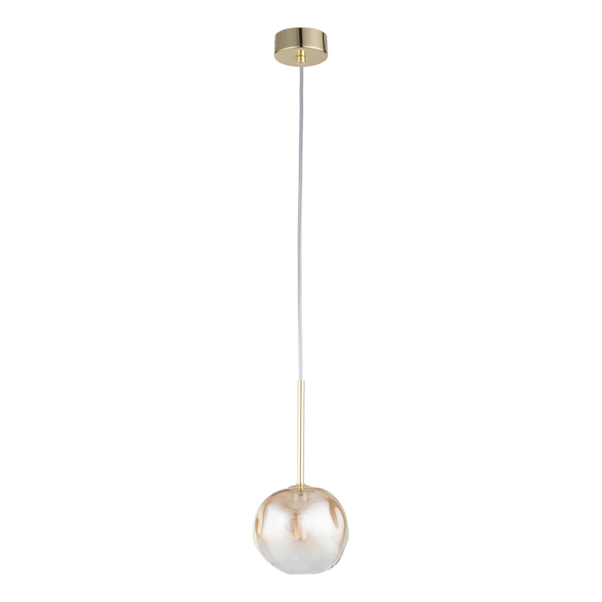 Brilagi - Pendel på kabel VULCANO 1xG9/8W/230V guldfarvet/røget beige