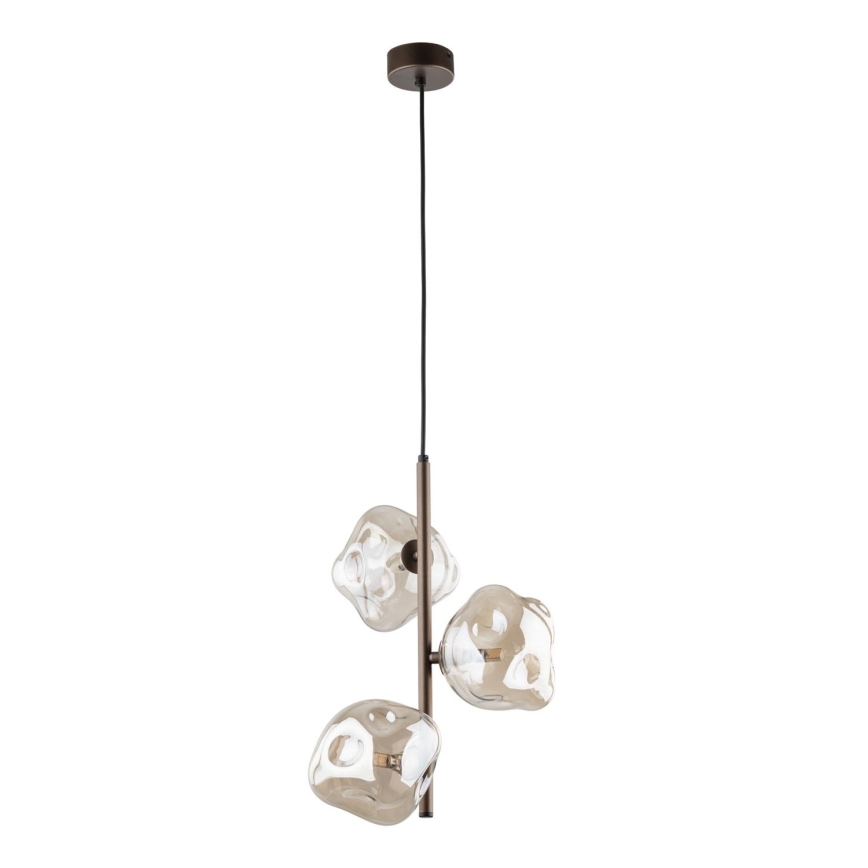 Brilagi - Pendel på kabel VULCANO 3xG9/8W/230V bronze/røget beige