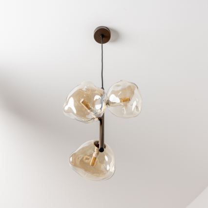 BRILAGI - Pendel på kabel VULCANO 3xG9/8W/230V bronze/røget beige