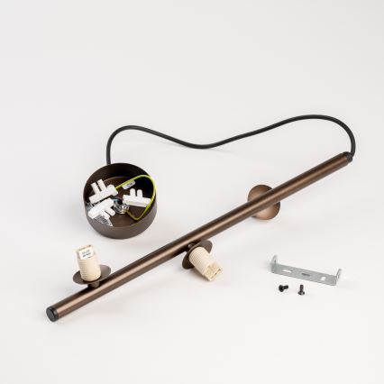 BRILAGI - Pendel på kabel VULCANO 3xG9/8W/230V bronze/røget beige