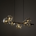 Brilagi - Pendel på kabel VULCANO 7xG9/8W/230V bronze/røget beige