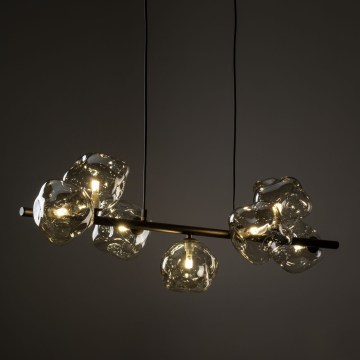 Brilagi - Pendel på kabel VULCANO 7xG9/8W/230V bronze/røget beige