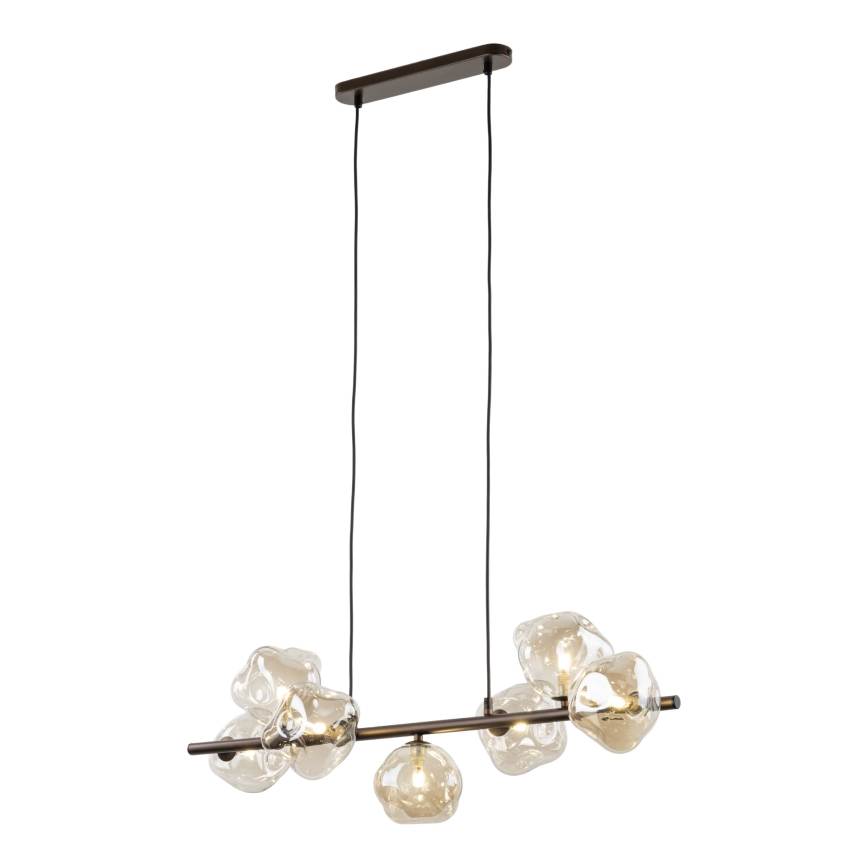 Brilagi - Pendel på kabel VULCANO 7xG9/8W/230V bronze/røget beige
