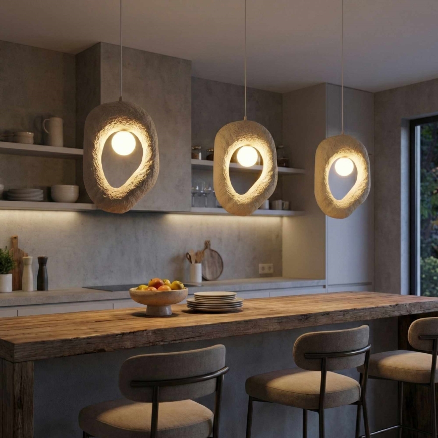 Brilagi - Pendel på kabel WABI SABI 1xE27/40W/230V cremefarvet