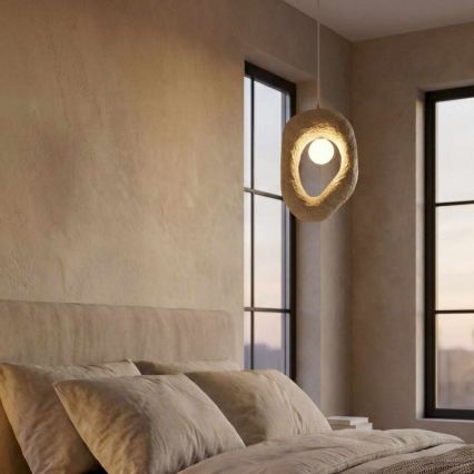 Brilagi - Pendel på kabel WABI SABI 1xE27/40W/230V cremefarvet