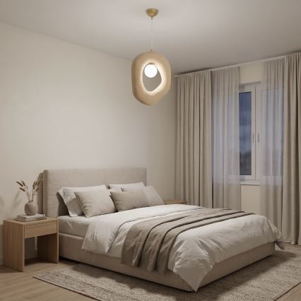 Brilagi - Pendel på kabel WABI SABI 1xE27/40W/230V cremefarvet