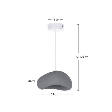 Brilagi - Pendel på kabel WABI SABI 1xE27/40W/230V Ø 35 cm grå