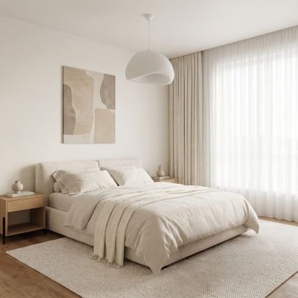 Brilagi - Pendel på kabel WABI SABI 1xE27/40W/230V Ø 50 cm hvid