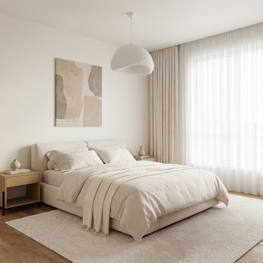 Brilagi - Pendel på kabel WABI SABI 1xE27/40W/230V Ø 50 cm hvid