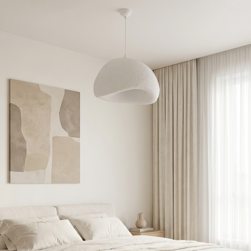 Brilagi - Pendel på kabel WABI SABI 1xE27/40W/230V Ø 50 cm hvid