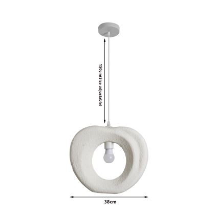 BRILAGI - Pendel på kabel WABI SABI 1xE27/60W/230V Ø 38 cm hvid