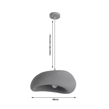 BRILAGI - Pendel på kabel WABI SABI 1xE27/60W/230V Ø 40 cm grå