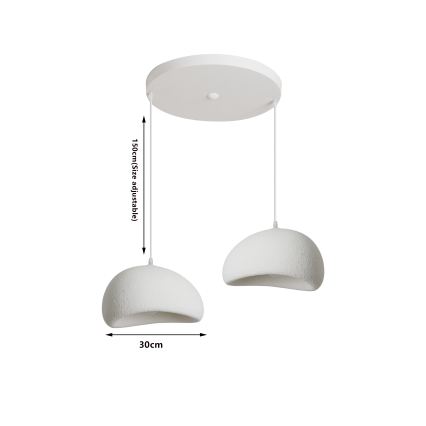 BRILAGI - Pendel på kabel WABI SABI 2xE27/60W/230V hvid