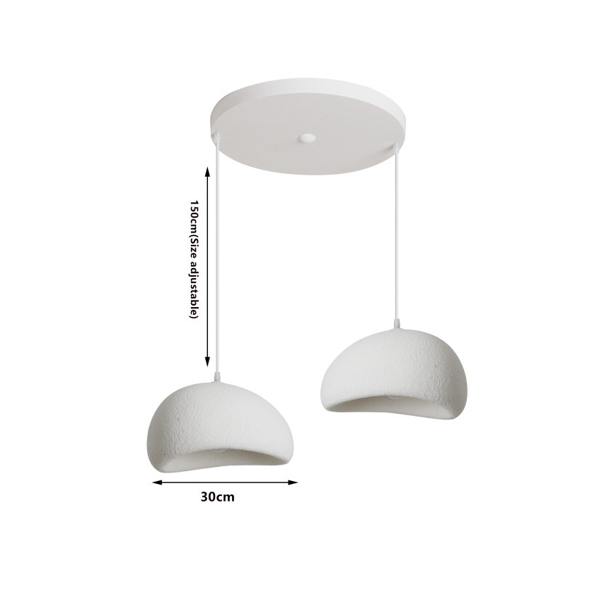 BRILAGI - Pendel på kabel WABI SABI 2xE27/60W/230V hvid