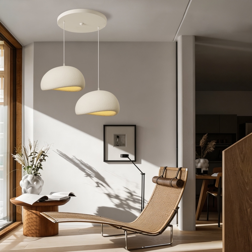 BRILAGI - Pendel på kabel WABI SABI 2xE27/60W/230V hvid