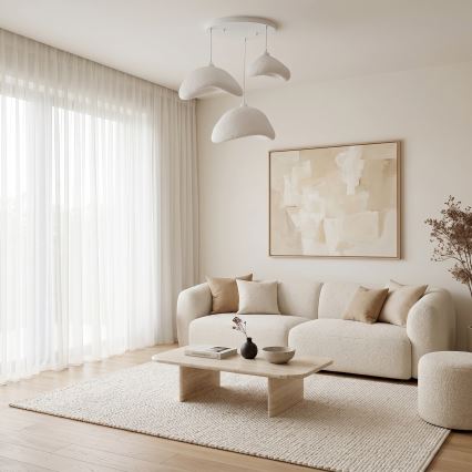 Brilagi - Pendel på kabel WABI SABI 3x E27/40W/230V Ø 82 cm, hvid