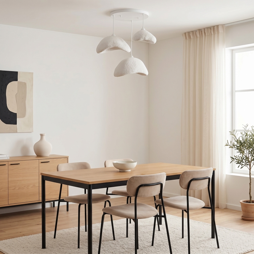 Brilagi - Pendel på kabel WABI SABI 3x E27/40W/230V Ø 82 cm, hvid