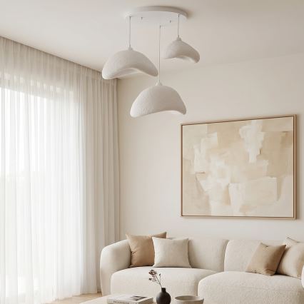 Brilagi - Pendel på kabel WABI SABI 3x E27/40W/230V Ø 82 cm, hvid