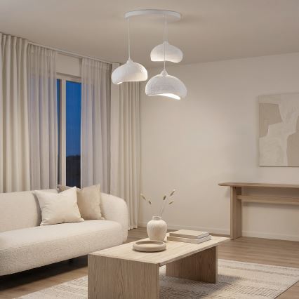 Brilagi - Pendel på kabel WABI SABI 3xE27/40W/230V Ø 60 cm hvid