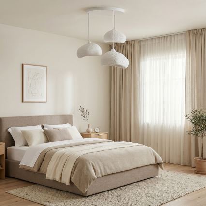 Brilagi - Pendel på kabel WABI SABI 3xE27/40W/230V Ø 60 cm hvid