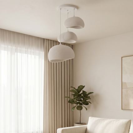 Brilagi - Pendel på kabel WABI SABI 3xE27/40W/230V Ø 76 cm hvid