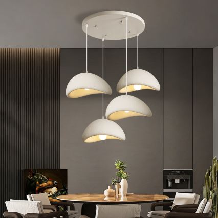 BRILAGI - Pendel på kabel WABI SABI 4xE27/60W/230V hvid