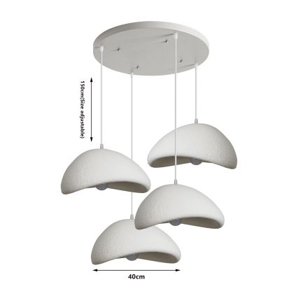 BRILAGI - Pendel på kabel WABI SABI 4xE27/60W/230V hvid