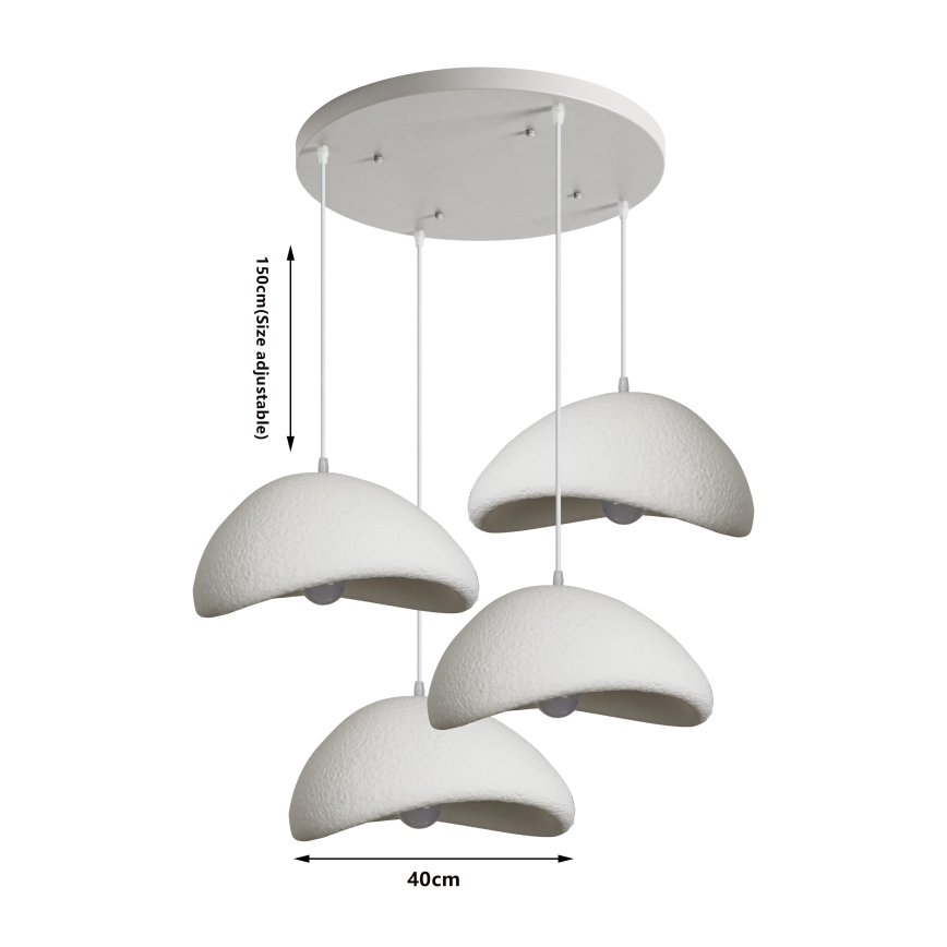 BRILAGI - Pendel på kabel WABI SABI 4xE27/60W/230V hvid