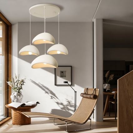 BRILAGI - Pendel på kabel WABI SABI 4xE27/60W/230V hvid