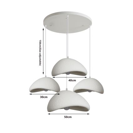 BRILAGI - Pendel på kabel WABI SABI 4xE27/60W/230V hvid