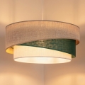 Brilagi - Pendel på ledning ARROW 1xE27/60W/230V Ø 45 cm beige/grøn/hvid