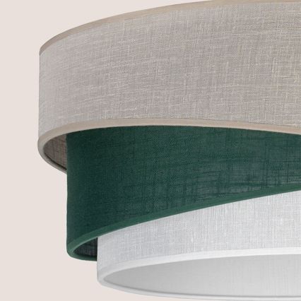 Brilagi - Pendel på ledning ARROW 1xE27/60W/230V Ø 45 cm beige/grøn/hvid