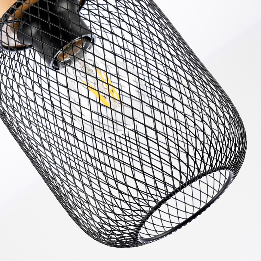 Brilagi - Pendel på ledning BASKLITE 1xE27/15W/230V gummi/sort