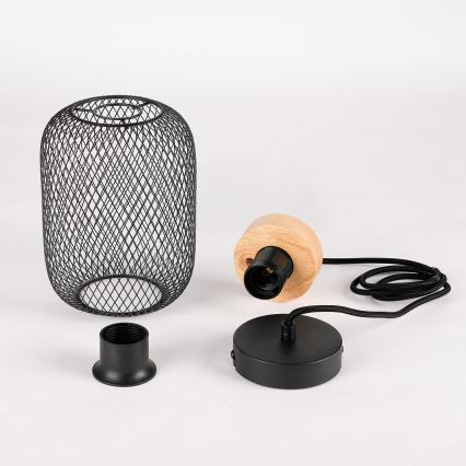 Brilagi - Pendel på ledning BASKLITE 1xE27/15W/230V gummi/sort