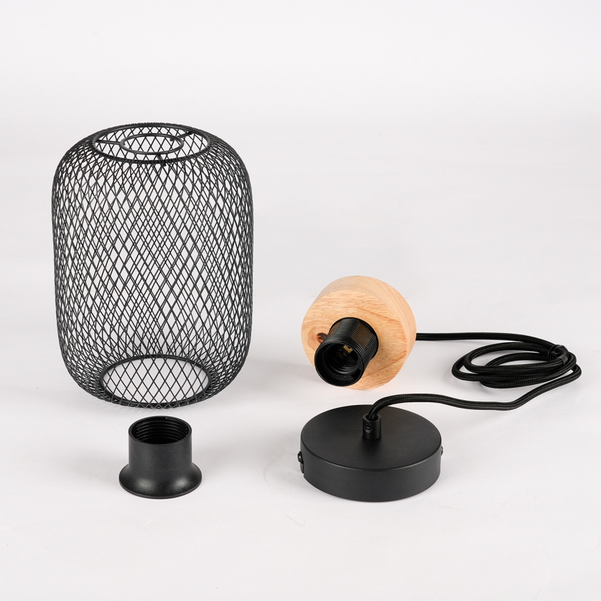 Brilagi - Pendel på ledning BASKLITE 1xE27/15W/230V gummi/sort