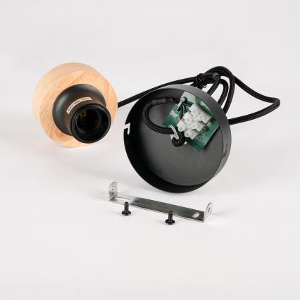 Brilagi - Pendel på ledning BASKLITE 1xE27/15W/230V gummi/sort