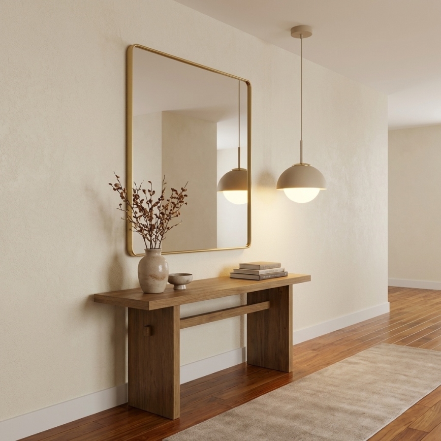 Brilagi - Pendel på ledning COSMO 1xE27/60W/230V Ø 18 cm beige/guld