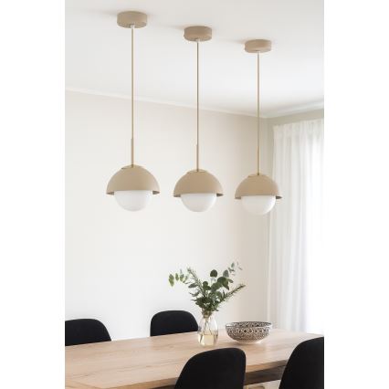 Brilagi - Pendel på ledning COSMO 1xE27/60W/230V Ø 18 cm beige/guld