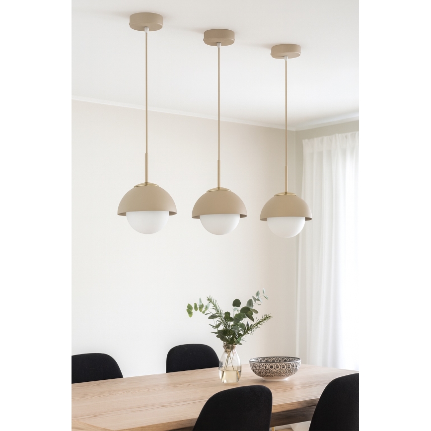 Brilagi - Pendel på ledning COSMO 1xE27/60W/230V Ø 18 cm beige/guld