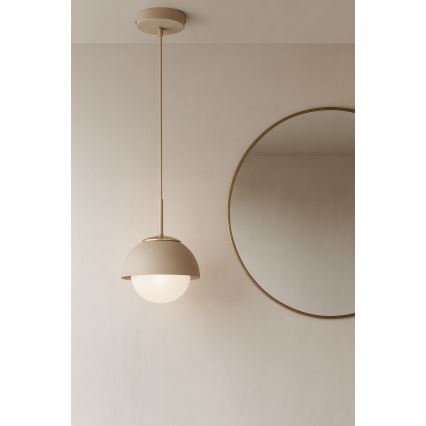 Brilagi - Pendel på ledning COSMO 1xE27/60W/230V Ø 18 cm beige/guld