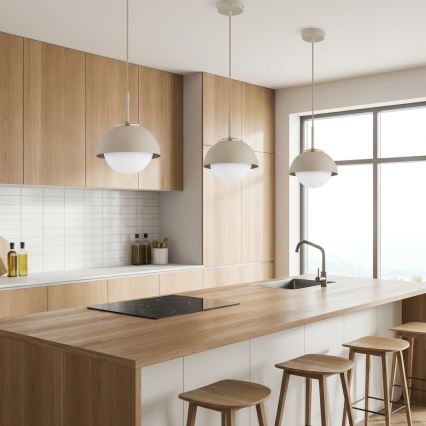 Brilagi - Pendel på ledning COSMO 1xE27/60W/230V Ø 18 cm beige/guld