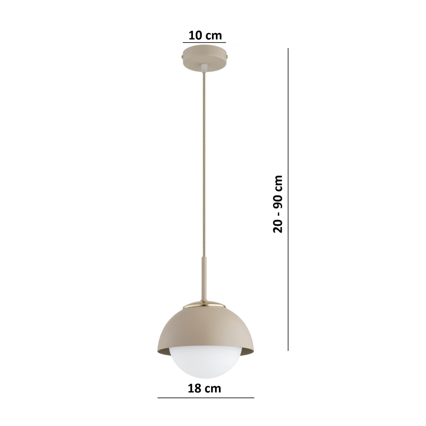 Brilagi - Pendel på ledning COSMO 1xE27/60W/230V Ø 18 cm beige/guld