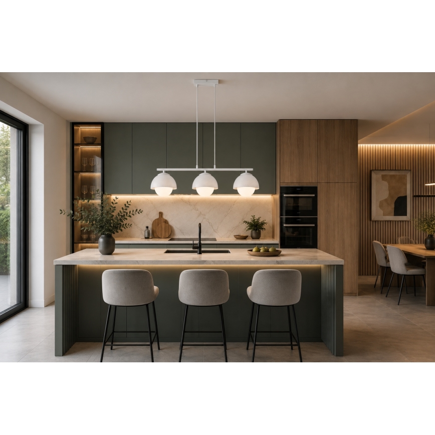 BRILAGI - Pendel på ledning COSMO 3xE27/60W/230V hvid