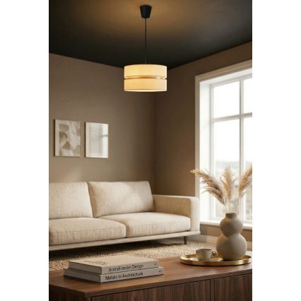 Brilagi - Pendel på ledning DUO-DUO 1xE27/60W/230V Ø 40 cm creme/guld