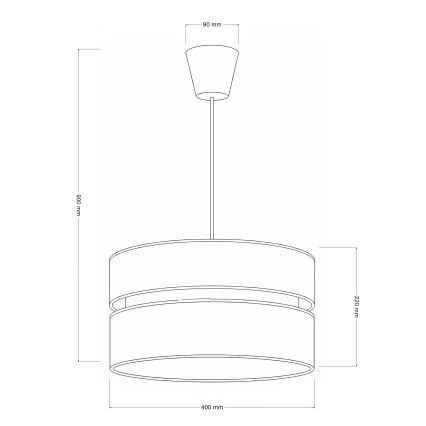 Brilagi - Pendel på ledning DUO-DUO 1xE27/60W/230V Ø 40 cm creme/guld