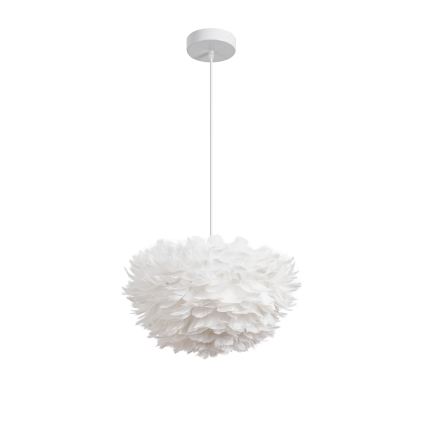 Brilagi - Pendel på ledning FEATHER 3xE27/40W/230V Ø 40 cm hvid